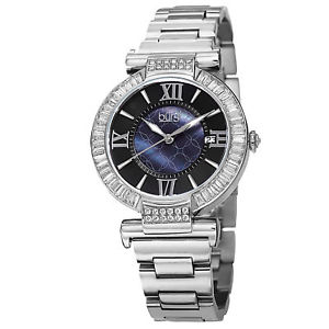 【送料無料】 womens burgi bur082ss swiss quartz baguette bezel ss bracelet watch｜hokushin