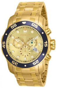 【送料無料】 invicta mens 80068 pro diver collection chronograph goldtone watch 22,185円
