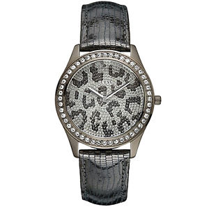 【送料無料】 authentic guess women leopard watch w10239l1 u85109l2 with guess box