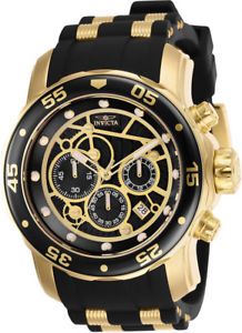 【送料無料】invicta mens pro diver quartz chrono100m stainless steel silicone watch 25710
