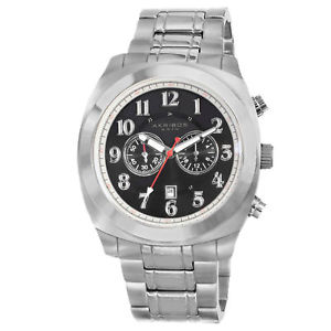 【送料無料】mens akribos xxiv ak624ss silvertone chronograph date stainless steel watch