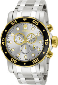 【送料無料】invicta mens pro diver chronograph quartz 200m stainless steel watch 80040