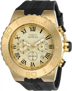 【送料無料】invicta mens pro diver quartz chronograph 100m polyurethane watch 24844