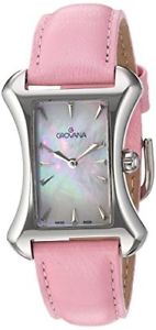 【送料無料】grovana womens ladies dressline swiss quartz stainless steel and leather watch