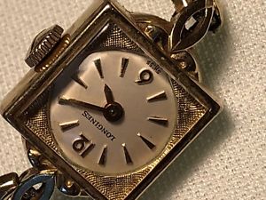 【送料無料】vintage longines 10k gf ladies 17 jewels windup wrsitwtach cal 410 runs great