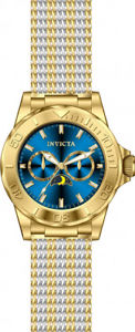 【送料無料】invicta mens pro diver quartz chrono 100m two tone s steel mesh watch 24993｜hokushin