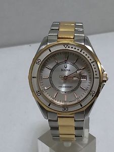 【送料無料】womens bulova 98m113 winter park precionist two bone stainless bracelet watch