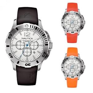 【送料無料】orologio uomo nautica bfd 101 chrono silicone colorato bianco sub 100mt｜hokushin