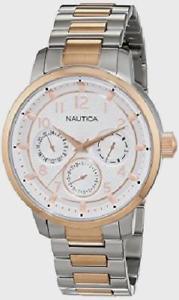 【送料無料】nautica multifunzione in acciaio bicolore 43mm nad19556g , nuovo list 219｜hokushin