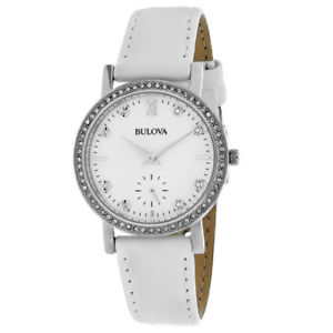 【送料無料】bulova womens crystal 30m quartz stainless steel watch 96l245