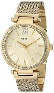 【送料無料】guess u0638l2 womens sophisticated gold tone g link bracelet watch