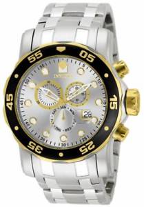 【送料無料】invicta 80040 mens pro diver scuba swiss chronograph stainless steel watch