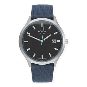 【送料無料】boccia herrenuhr titan mit datumsanzeige 361402
