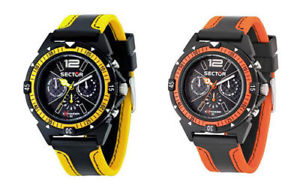 【送料無料】orologio uomo sector expander 90 multifunzione fibra di carbonio gialloarancio