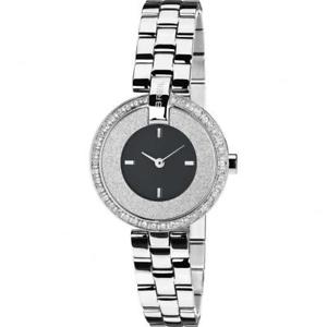 【送料無料】orologio donna breil breilogy tw1447 bracciale acciaio nero silver swarovski｜hokushin