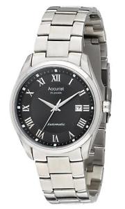 【貨物輸送無料】accurist mens 21 jewels stainless steel automatic date watch mb916b