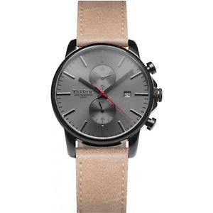 【貨物輸送無料】orologio tayroc ty12 iconic uomo pelle tan cronografo 42 粍 nero marrone