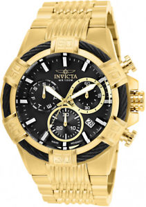 invicta mens bolt quartz chrono 100m goldplated stainless steel watch 25867 invicta mens bolt quartz chrono 100m goldplated stainless steel watch 25867