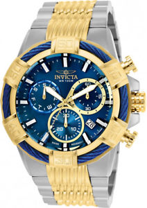 【貨物輸送無料】invicta mens bolt quartz chronograph 100m twotone stainless steel watch 25865