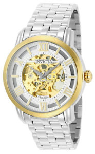 【貨物輸送無料】invicta objet d art 22627 mens round automatic roman numeral analog watch