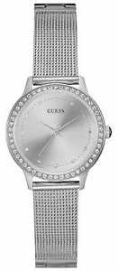 【貨物輸送無料】guess womans chelsea silver mesh strap round silver w0647l6 watch  15