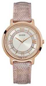 【貨物輸送無料】guess montauk womens dress analogue rose gold round w0934l5 watch  15
