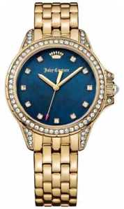 【貨物輸送無料】juicy couture womens malibu gold tone stainless 1901492 watch  39