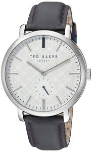 【貨物輸送無料】ted baker mens trent grey leather strap watch te15193007 rrp 145