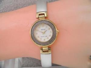 【貨物輸送無料】gorgeous sterling silver amp; gold ladies ecclissi watch bracelet ornate running