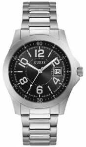 【貨物輸送無料】guess ryder mens trend date silver round w1103g1 watch  22