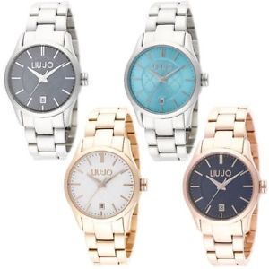 【貨物輸送無料】orologio solo tempo donna liu jo collezione tess acciaio oro blu turchese bianco
