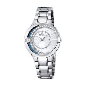 【貨物輸送無料】orologio solo tempo donna festina f169471 cassa cinturino acciaio con cristalli