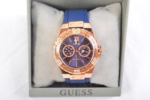 【送料無料】guess womens quartz stainless steel casual watch colorblue model u1053l1｜hokushin