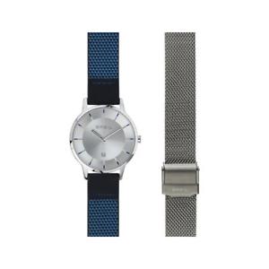 【送料無料】orologio donna cinturino breil twenty20 tw1746 pelle blu acciaio mesh｜hokushin