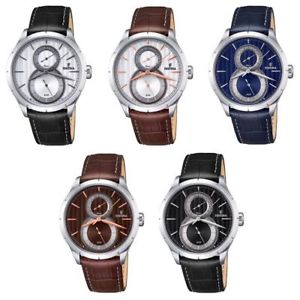 【送料無料】orologio multifunzione uomo festina f16892 cassa acciaio cinturino pelle data|hokushin