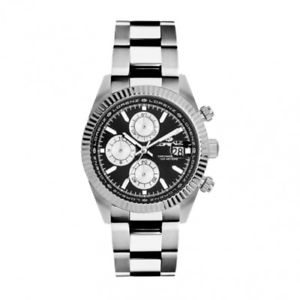 【送料無料】orologio lorenz ginevra chrono uomo acciaio nero 30094bb