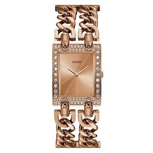 【貨物輸送無料】guess w1121l3 womens heavy metal rose gold tone wristwatch