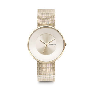 【貨物輸送無料】lambretta cielo 34 gold quarzo acciaio pvd oro maglia donna orologio