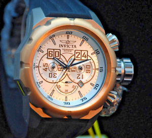 【送料無料】invicta mens shore russian diver quartz chronograph titanium case rose gold|hokushin