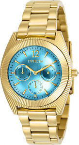【送料無料】invicta womens angel chronograph 100m gold tone stainless steel watch 23753｜hokushin