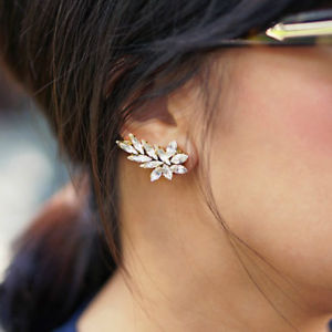 【送料無料】ピアス デヨーロッパクリスタルピアス as de65725 europa ubertriebenes kristallohrclips fur frauen pflanze|hokushin