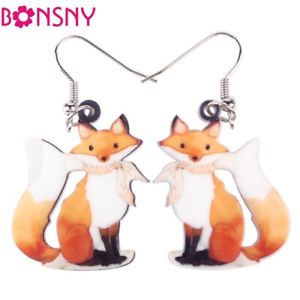 【送料無料】ピアス　フォックスデロングドロップピアス　as de66332 langer tropfen reizende fox ohrringe fur madchen eisen tier｜hokushin