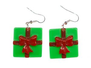 【送料無料】ピアス　ピアス　ハンガーグリーンレッドリボンgeschenk ohrringe miniblings weihgnachtsgeschenk hnger grn rote schleife｜hokushin