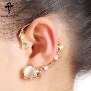 【送料無料】ピアス　デピアス　オーバーフローゴールドオパールas de65316 uberlauf goldfarben bijoux opal stein fur frauen klipp ohrringe tier｜hokushin