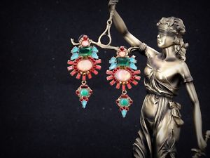 【送料無料】ピアス　スタッドピアス　ファッションゴールデングリーンレッドクリスタルオーバルケースラウンドペンダントohrringe mode gestt golden grn rot kristall oval fallen runde anhnger a5