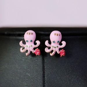 【送料無料】ピアス　ピアス　ネイルピンクレッドオリジナルohrringeohren nagel krake rosa rot niedlich original ehe geschenk nn 2｜hokushin