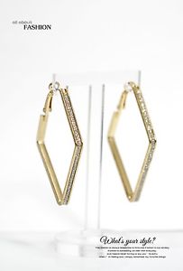 【送料無料】ピアス　ゴールデンピアス　クレオールクイッククリスタルクラスビンテージohrringe kreole golden schnell kristall class vintage ehe m1｜hokushin 12,056円