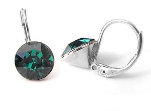 【送料無料】ピアス　ピアス　スワロフスキーエメラルドグリーンダークグリーンピアス　アレルゲンneu ohrhnger 8mm swarovski steine emeraldgrndunkelgrn ohrringe antiallergen｜hokushin