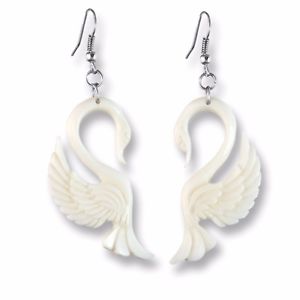送料無料 ピアス ピアス ハンドメイドスワンネックレスohrringe Handarbeit Weisse Schwne Swan Organic Earrings Er254 Voli Me