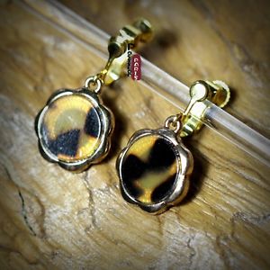 【送料無料】ピアス　ピアス　クリップビンテージオリジナルサンプルohrringeohren clips runde vintage original muster schildkrte ehe f1｜hokushin